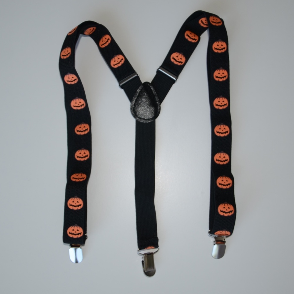 Baby / Toddler Pumpkin Print Suspenders - Picture 2 of 8